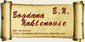 Bogdana Maklenović vizit kartica